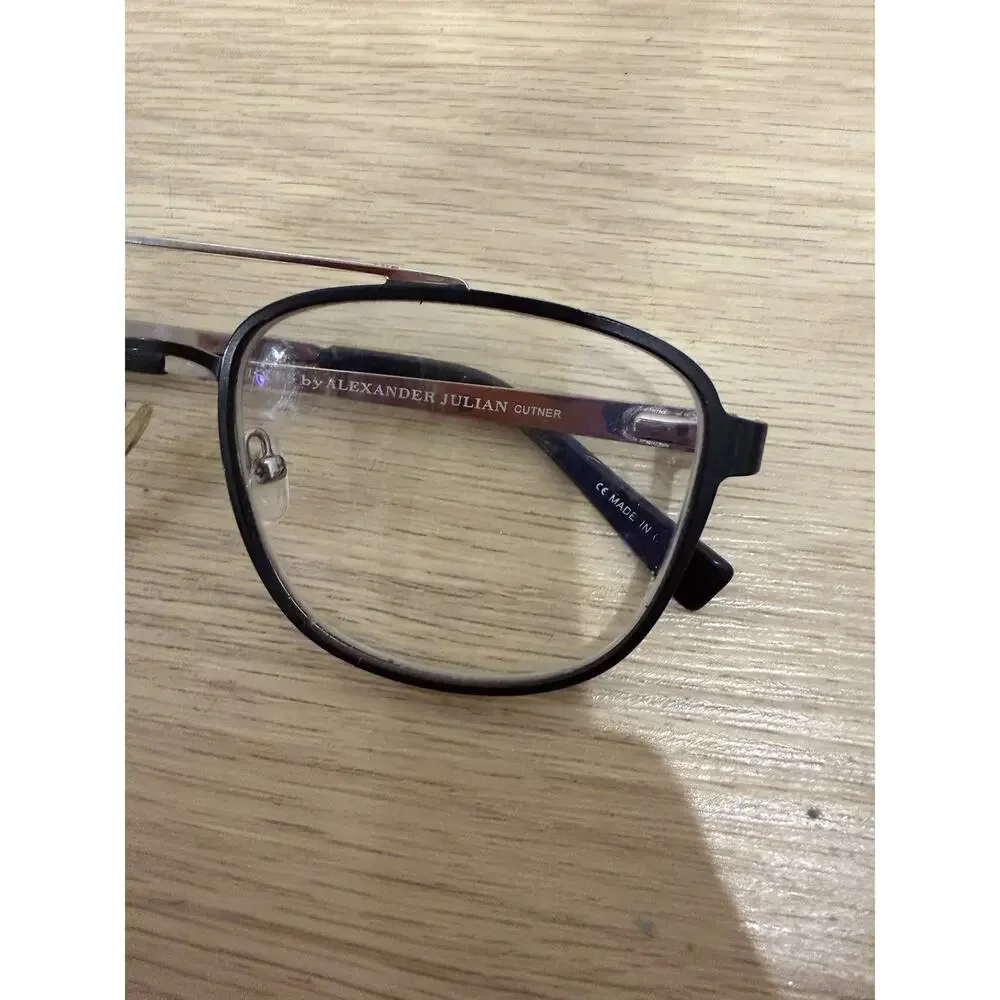 Colours by Alexander Julian Eyeglasses Mens Black Aviator Cutner 54-18-145